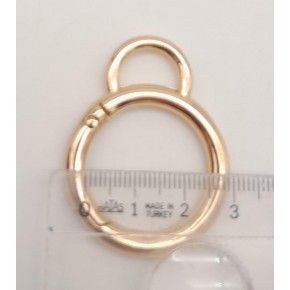 Çanta Aksesuar 2.5 Cm Light Gold Kulaklı Yaylı Halka 1 Adet