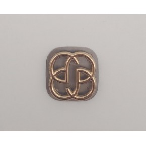 Çanta Aksesuar 2 cm Çiçek Light Gold Plaka Süs