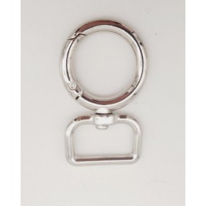 Çanta Aksesuar 2 Cm Gümüş Köşeli Yaylı Halka 1 Adet