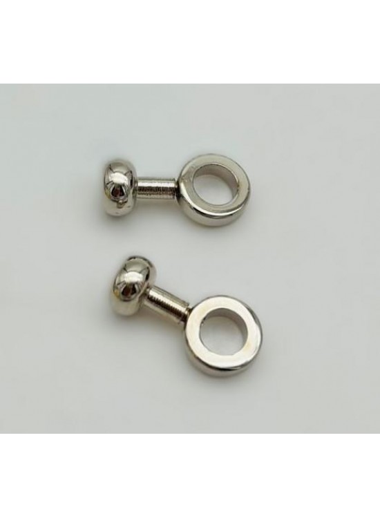 Angel Çanta Aksesuar 2 Cm Gümüş Renk Vidalı Halka Kulpluk 2 Adet