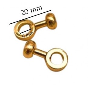 Çanta Aksesuar 2 Cm Light Gold Renk Vidalı Halka Kulpluk 2 Adet