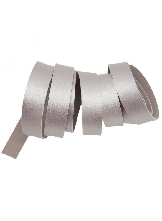 Çanta Aksesuar 2 cm Şerit Suni Deri Gümüş Renk 1 metre