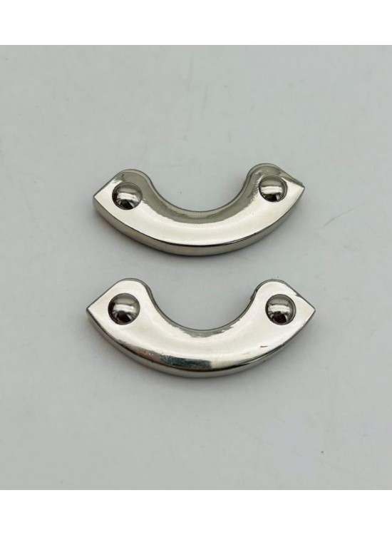 Çanta Aksesuar 2 Li Gümüş Renk Köşe Aparatı Oval Model