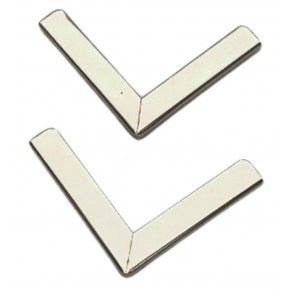 Çanta Aksesuar 2 Li Gümüş Renk Köşe Aparatı V Model