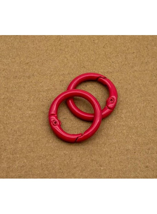 Çanta Aksesuar 2'li Kırmızı Renk 2 Cm Yaylı Halka
