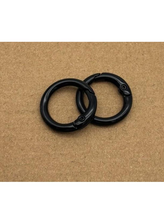 Çanta Aksesuar 2'li Siyah Renk 2 Cm Yaylı Halka
