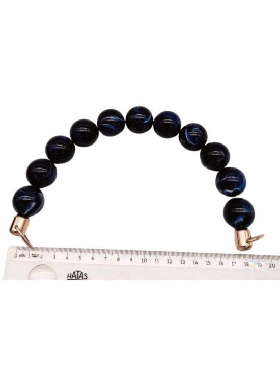 Çanta Aksesuar 20 Cm 24 Mm Boncuklu Çanta Sapı Gümüş Metalli Mavi Tonlu Çanta Aksesuar 20 Cm 24 Mm Boncuklu Çanta Sapı Gümüş Metalli Mavi Tonlu