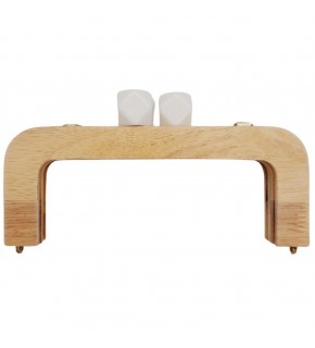 Çanta Aksesuar 20 cm Açık Renk Ahşap Burs Beyaz Renk Toplu