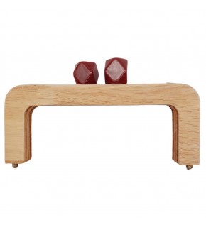 Çanta Aksesuar 20 cm Açık Renk Ahşap Burs Bordo Renk Toplu