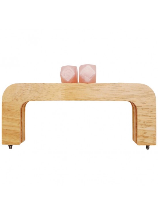 Çanta Aksesuar 20 cm Açık Renk Ahşap Burs Ebruli Pudra Renk Toplu