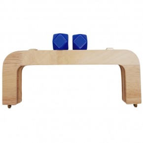 Çanta Aksesuar 20 cm Açık Renk Ahşap Burs Mavi Renk Toplu