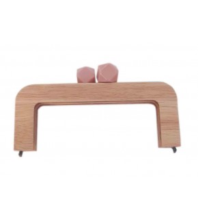 Çanta Aksesuar 20 Cm Açık Renk Ahşap Burs Pudra Toplu