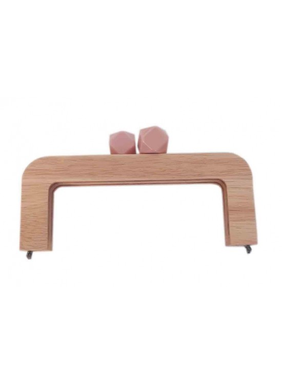 Çanta Aksesuar 20 Cm Açık Renk Ahşap Burs Pudra Toplu