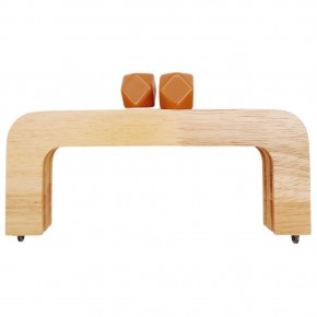 Çanta Aksesuar 20 cm Açık Renk Ahşap Burs Sütlü Kahve Renk Toplu