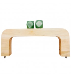 Çanta Aksesuar 20 cm Açık Renk Ahşap Burs Zümrüt Yeşili Renk Toplu