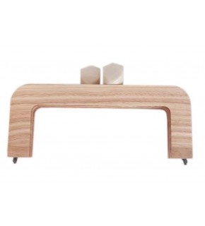 Çanta Aksesuar 20 Cm Açık Renk Ahşap Bursu Krem Toplu