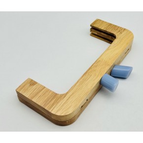 Çanta Aksesuar 20 Cm  Bebe Mavi Renk Silindir Başlıklı Ahşap Burs