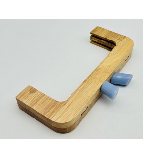 Çanta Aksesuar 20 Cm  Bebe Mavi Renk Silindir Başlıklı Ahşap Burs