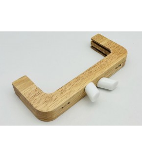 Çanta Aksesuar 20 Cm Beyaz Renk Silindir Başlıklı Ahşap Burs