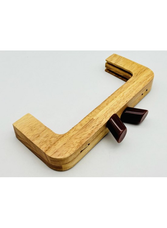 Çanta Aksesuar 20 Cm  Kahve Renk Silindir Başlıklı Ahşap Burs