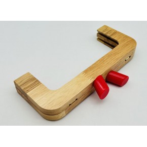 Çanta Aksesuar 20 Cm  Kırmızı Renk Silindir Başlıklı Ahşap Burs