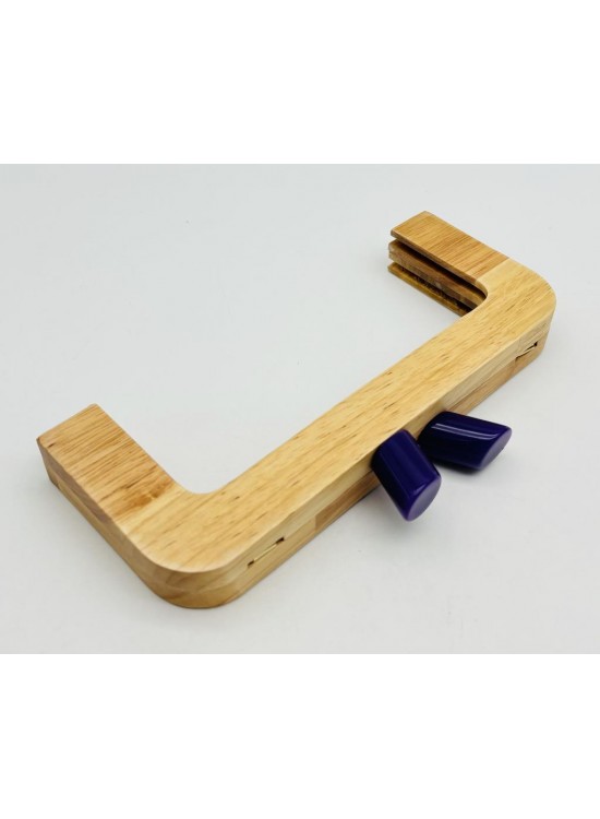 Çanta Aksesuar 20 Cm Mor Renk Silindir Başlıklı Ahşap Burs