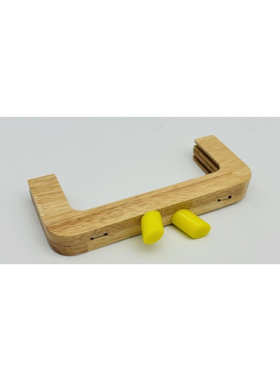 Çanta Aksesuar 20 Cm Neon Sarı Renk Silindir Başlıklı Ahşap Burs