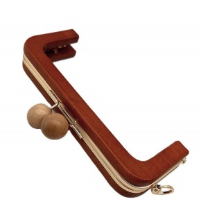 Çanta Aksesuar 20 Cm Orta Ahşap Renk Metalli Ahşap Burs