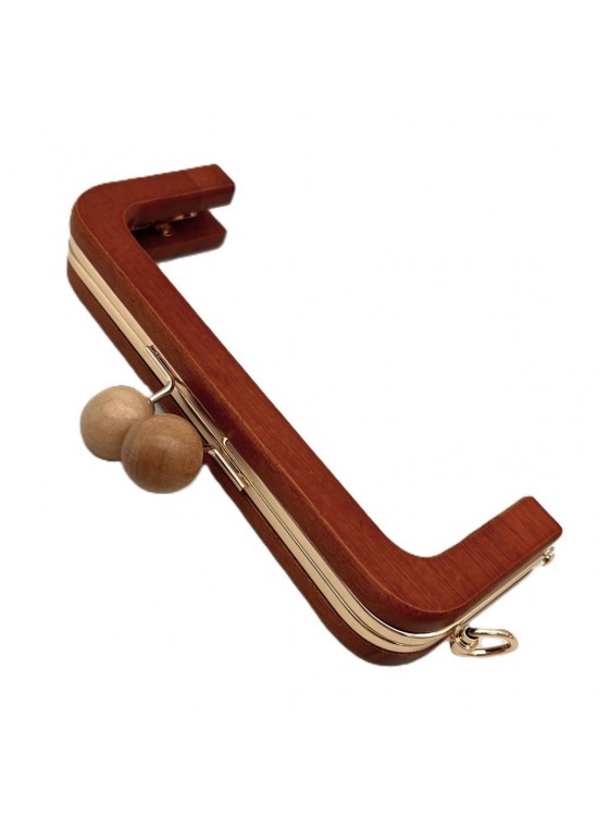 Çanta Aksesuar 20 Cm Orta Ahşap Renk Metalli Ahşap Burs