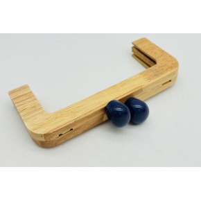 Çanta Aksesuar 20 Cm  Oval Lacivert Toplu Ahşap Burs