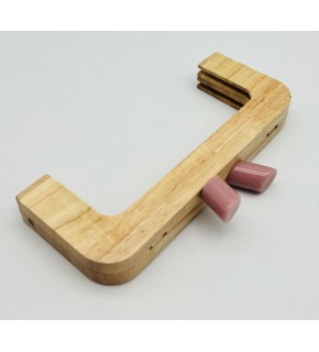 Çanta Aksesuar 20 Cm Pudra Renk Silindir Başlıklı Ahşap Burs