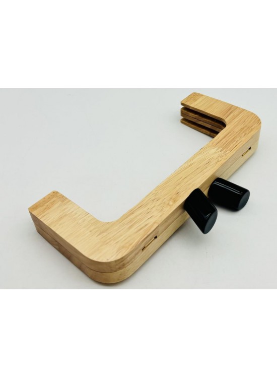 Çanta Aksesuar 20 Cm Siyah Renk Silindir Başlıklı Ahşap Burs