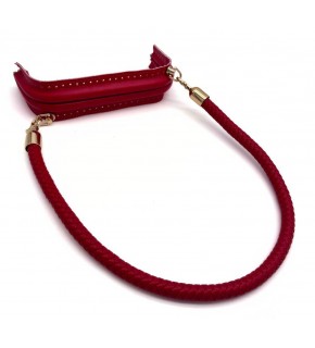 Çanta Aksesuar 20 cm Suni Derili  Kırmızı Renk Gizli Çanta Bursu Kulplu