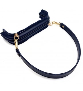 Çanta Aksesuar 20 cm Suni Derili  Lacivert Renk Gizli Çanta Bursu Kulplu