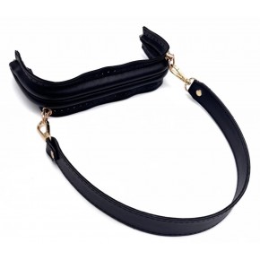 Çanta Aksesuar 20 cm Suni Derili  Siyah Renk Gizli Çanta Bursu Kulplu