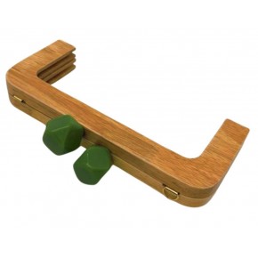 Çanta Aksesuar 20 Cm Yeşil  Başlıklı Ahşap Burs