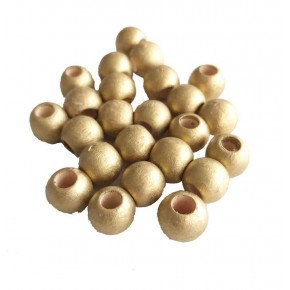 Çanta Aksesuar 20 Gr Gold Renk Ahşap Boncuk