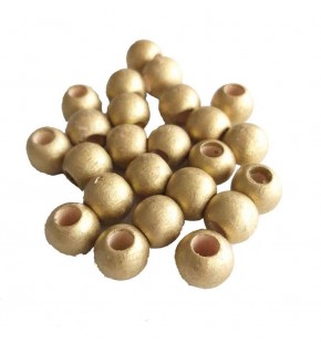 Çanta Aksesuar 20 Gr Gold Renk Ahşap Boncuk