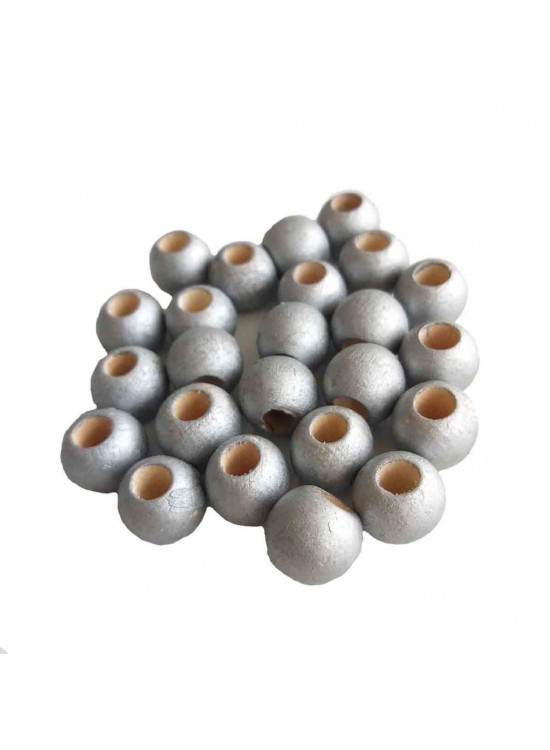 Çanta Aksesuar 20 Gr Gümüş Renk Ahşap Boncuk