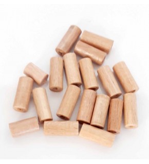 Çanta Aksesuar 20 Mm 10 Adet Açık Renk Ahşap Silindir Boncuk