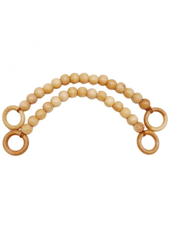 Çanta Aksesuar 20 mm Ahşap Boncuklu 37 cm Açık Ahşap Renk Çanta Sapı Çanta Aksesuar 20 mm Ahşap Boncuklu 37 cm Açık Ahşap Renk Çanta Sapı
