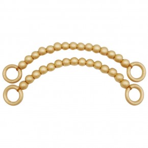Çanta Aksesuar 20 mm Ahşap Boncuklu 37 cm Gold Renk Çanta Sapı