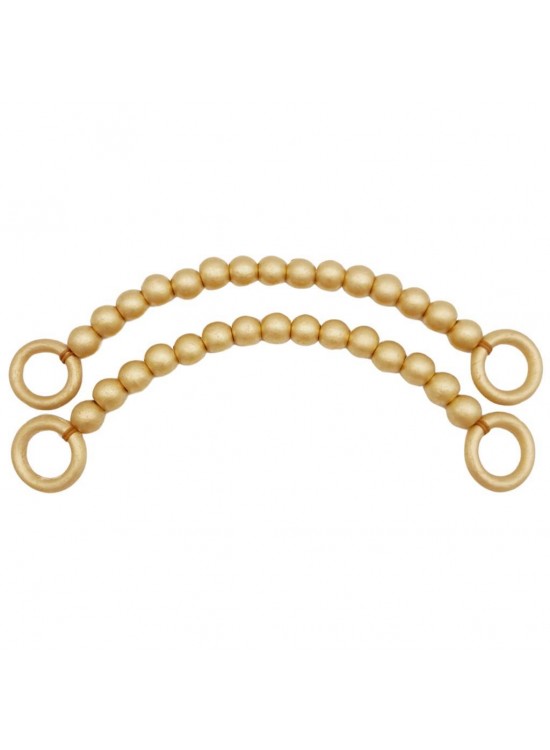 Çanta Aksesuar 20 mm Ahşap Boncuklu 37 cm Gold Renk Çanta Sapı Çanta Aksesuar 20 mm Ahşap Boncuklu 37 cm Gold Renk Çanta Sapı