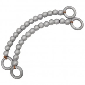 Çanta Aksesuar 20 mm Ahşap Boncuklu 37 cm Gümüş Renk Çanta Sapı