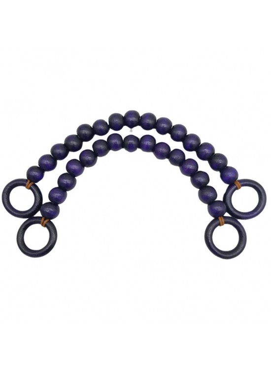 Çanta Aksesuar 20 mm Ahşap Boncuklu 37 cm Mor Renk Çanta Sapı Çanta Aksesuar 20 mm Ahşap Boncuklu 37 cm Mor Renk Çanta Sapı