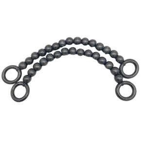 Çanta Aksesuar 20 mm Ahşap Boncuklu 37 cm Siyah Renk Çanta Sapı