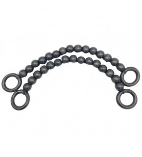 Çanta Aksesuar 20 mm Ahşap Boncuklu 37 cm Siyah Renk Çanta Sapı