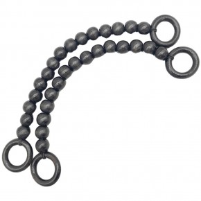 Çanta Aksesuar 20 mm Ahşap Boncuklu 37 cm Siyah Renk Çanta Sapı