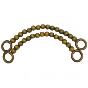 Çanta Aksesuar 20 mm Ahşap Boncuklu 37 cm Zeytin Yeşili Renk Çanta Sapı