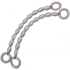 Çanta Aksesuar 20 mm Oval Ahşap Boncuklu 40 cm Gümüş Renk Çanta Sapı